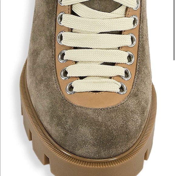 NEW IN BOX Size 37 7 Christian Louboutin Combat Boot Bootie Lug Sole Tan Beige - Picture 4 of 14